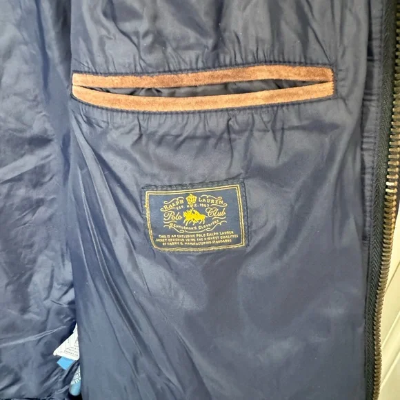 Vintage Polo Ralph Lauren The Beaton Quilted Vest Size Medium Navy Blue - Picture 10 of 16